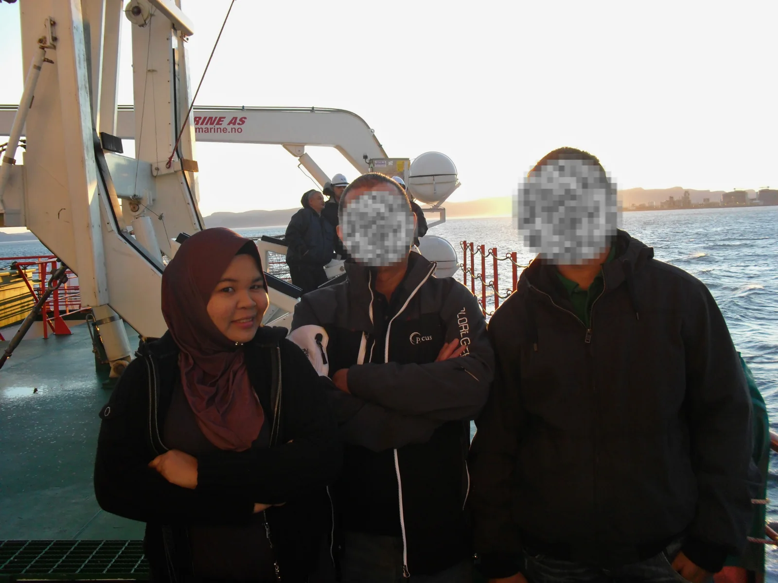 Sunny day with colleagues aboard Polarcus Samur.