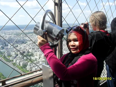 Atop the Eiffel Tower, Paris